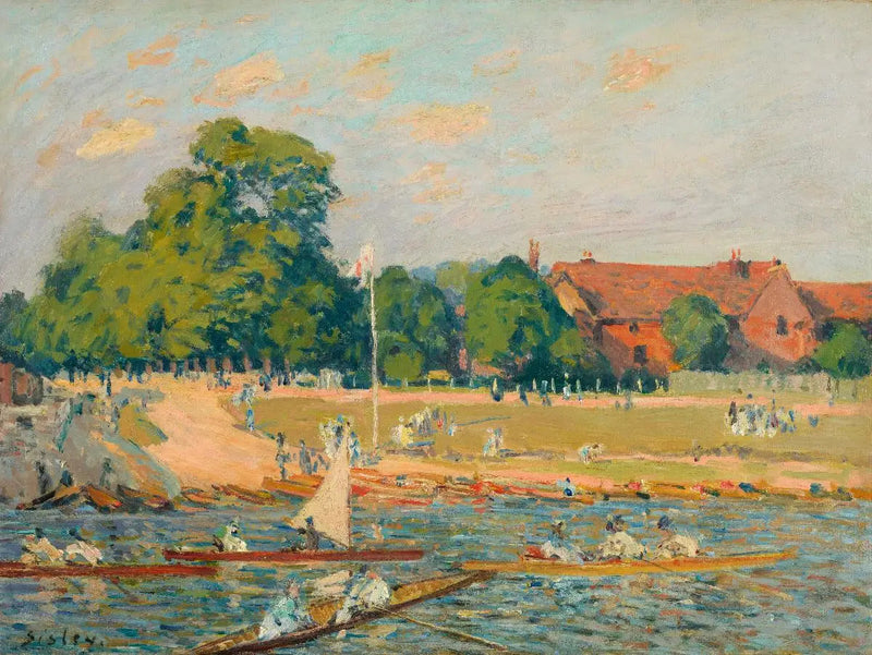 Regattaer ved Hampton Court - Alfred Sisley