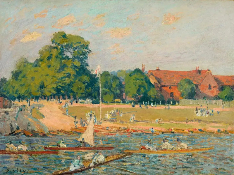 Regattaer ved Hampton Court - Alfred Sisley
