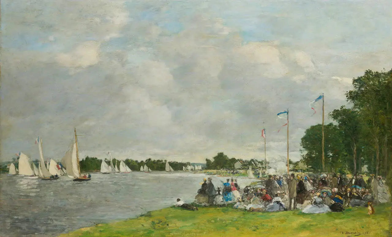 Les régates d’Argenteuil - Eugène Boudin image 1 reproduction réalisée par Alpha Reproduction