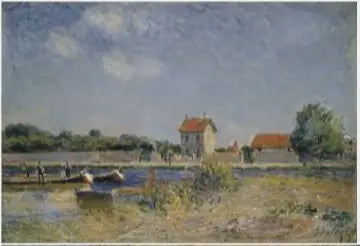 Loing-kanalens bredder i Saint-Mammès - Alfred Sisley