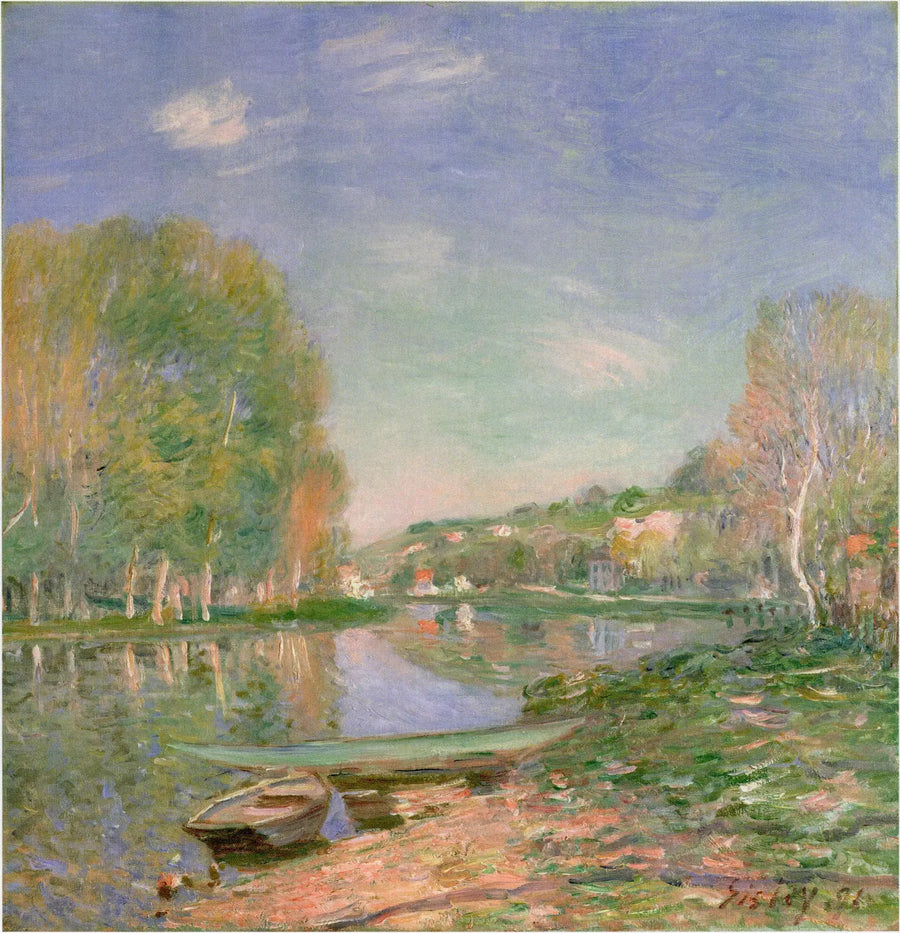 Loings bredder, morgen - Alfred Sisley