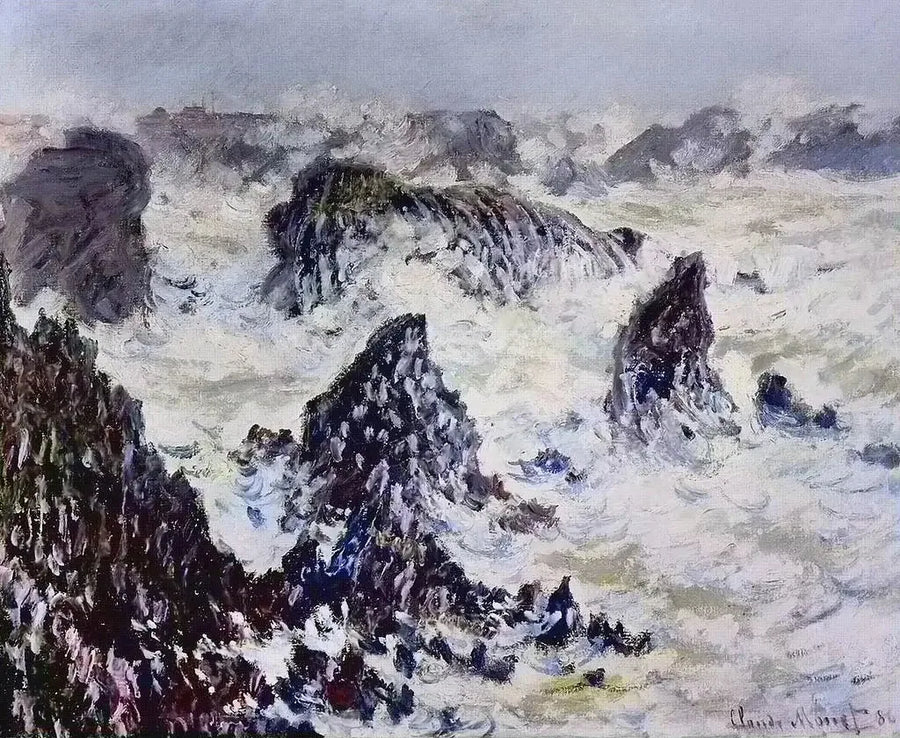 Klipperne på Belle-Île - Claude Monet