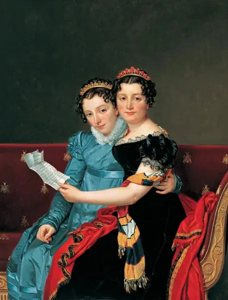 Søstrene Zénaïde og Charlotte Bonaparte - Jacques-Louis David