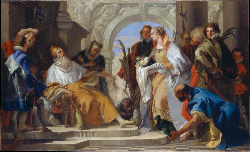 De hellige beskyttere af familien Crotta - Giovanni Battista Tiepolo