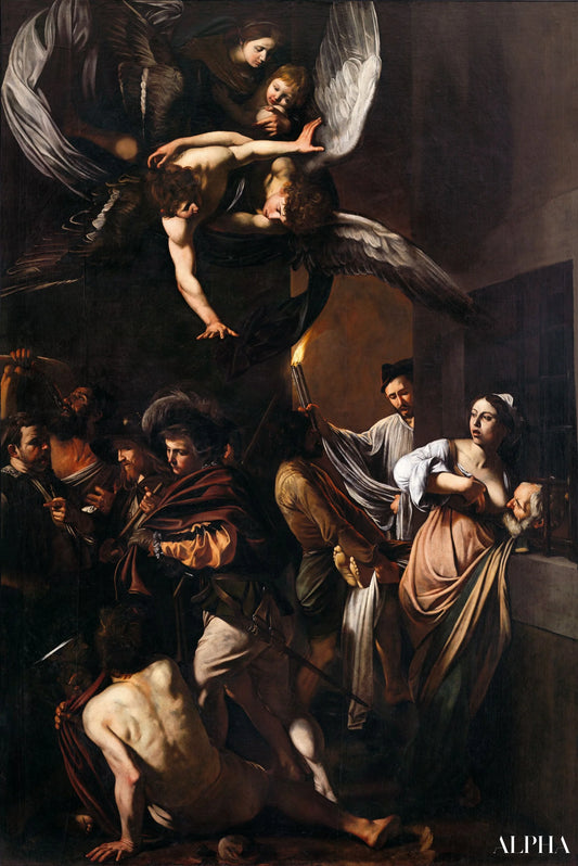 De Syv Barmhjertighedsgerninger - Caravaggio - Reproduktioner af malerier og højkvalitets malerier
