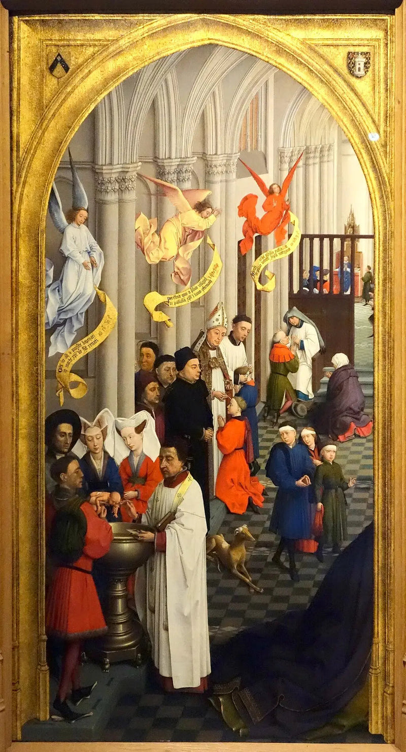 De syv sakramenter (venstre panel) - Rogier van der Weyden