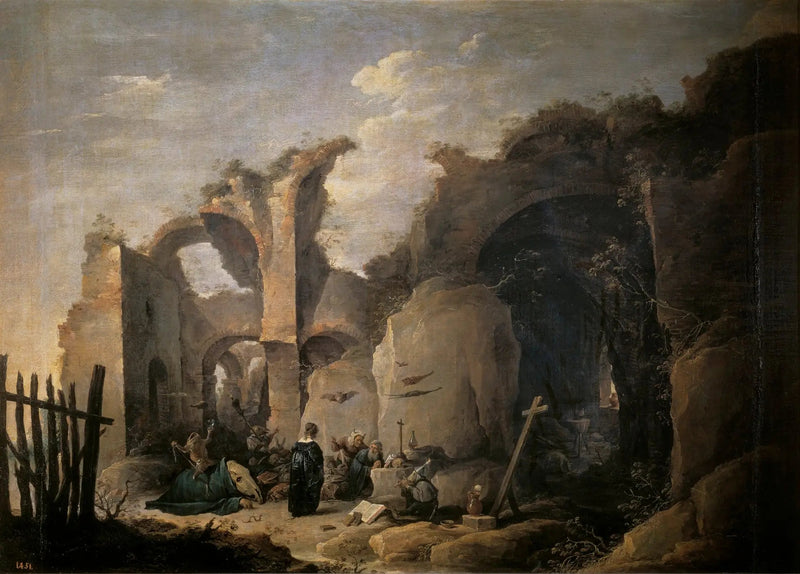 Fristelserne for Saint Antoine Abbed - David Teniers den Yngre