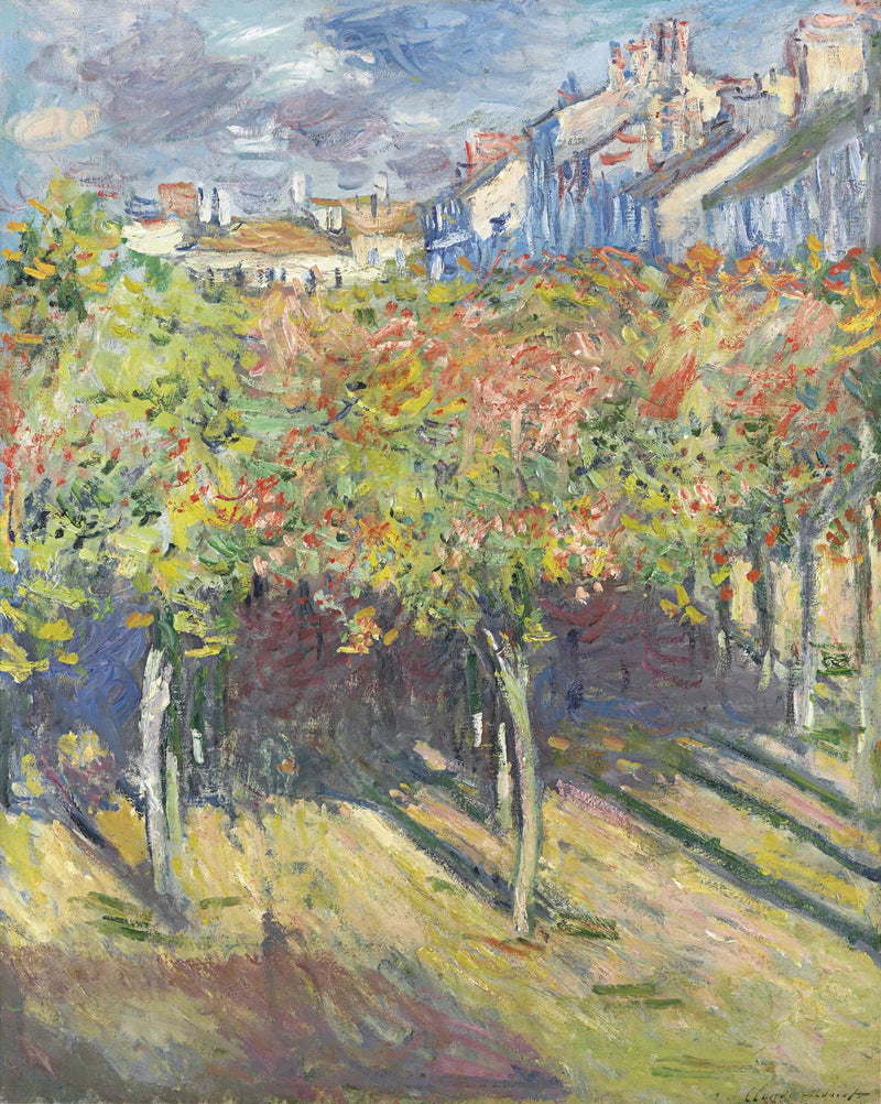 Lindetræerne i Poissy - Claude Monet