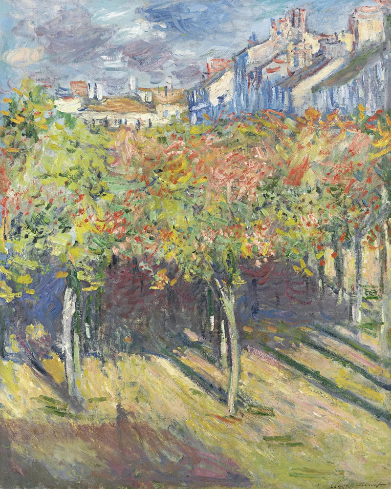 Lindetræerne i Poissy - Claude Monet