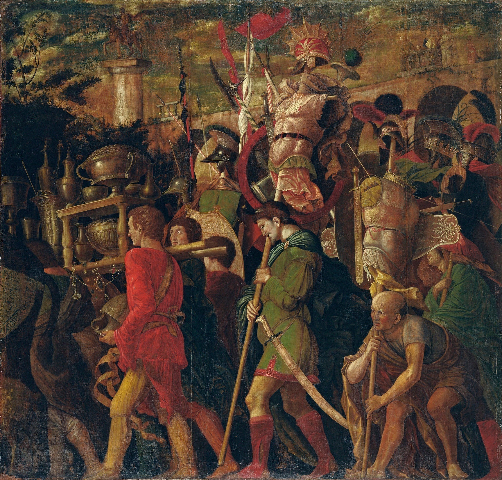 Les Triomphes de César : 6. Les Porte-Corsets - Andrea Mantegna image 1 reproduction de peinture à l’huile