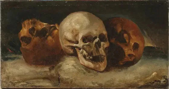 Les Trois Crânes - Théodore Géricault image 1 tableau peint à l’huile sur toile