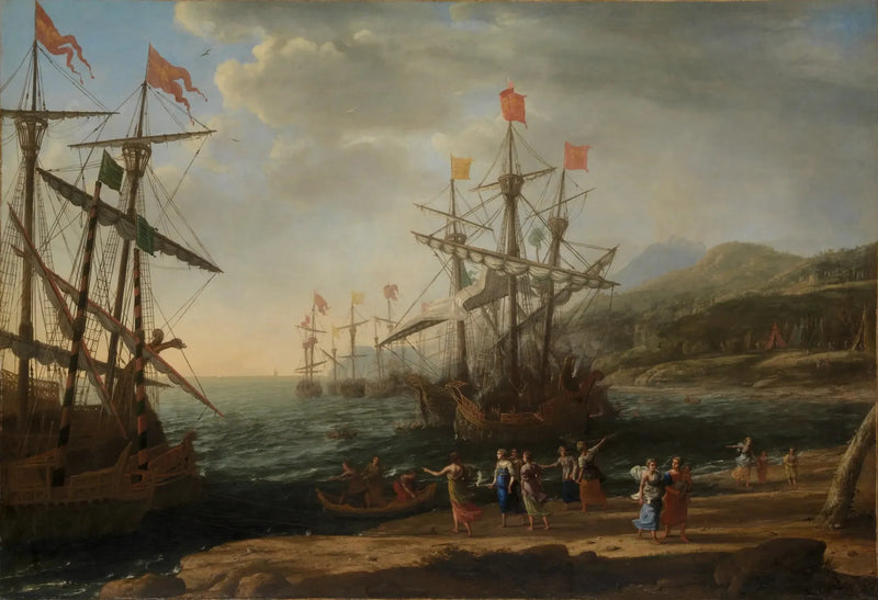 Les Troyennes brænder deres flåde - Claude Lorrain