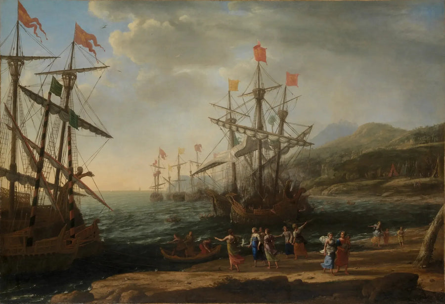 Les Troyennes brænder deres flåde - Claude Lorrain