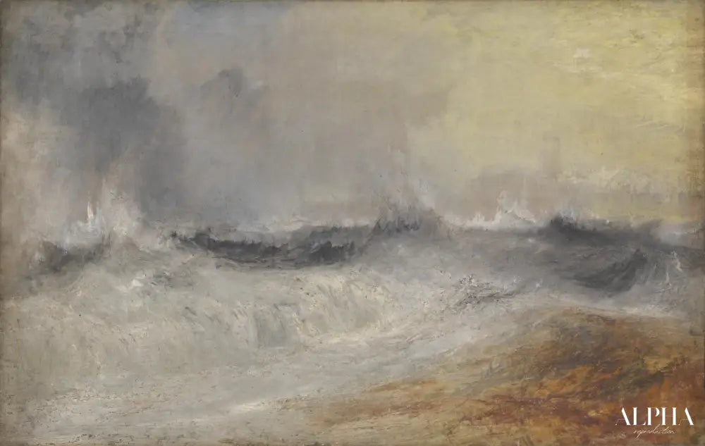 Les vagues se brisent contre le vent - William Turner - Reproductions de tableaux et peintures haut de gamme