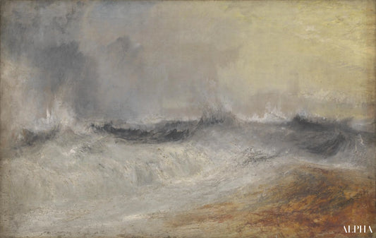 Les vagues se brisent contre le vent - William Turner - Reproductions de tableaux et peintures haut de gamme