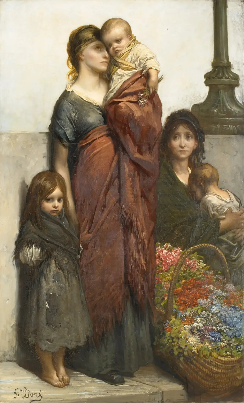 Londons blomsterhandlere - Gustave Doré