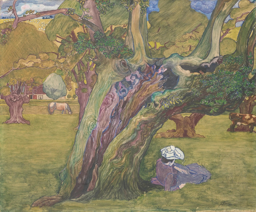 De gamle egetræer i Surrey - Jan Toorop