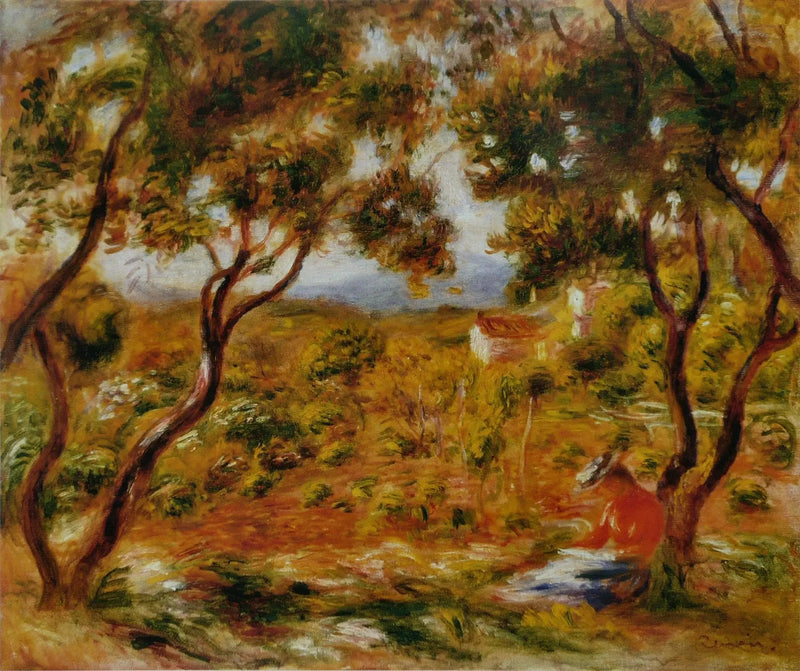 Vinstokke i Cagnes - Pierre-Auguste Renoir