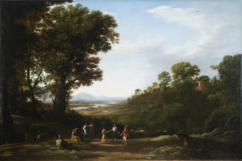 Landsbyboerne danser - Claude Lorrain