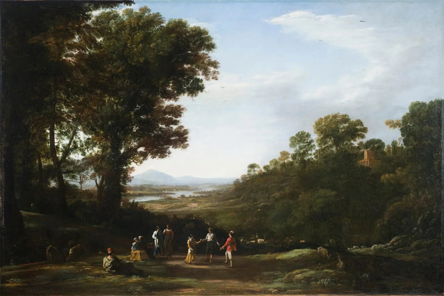 Landsbyboerne danser - Claude Lorrain