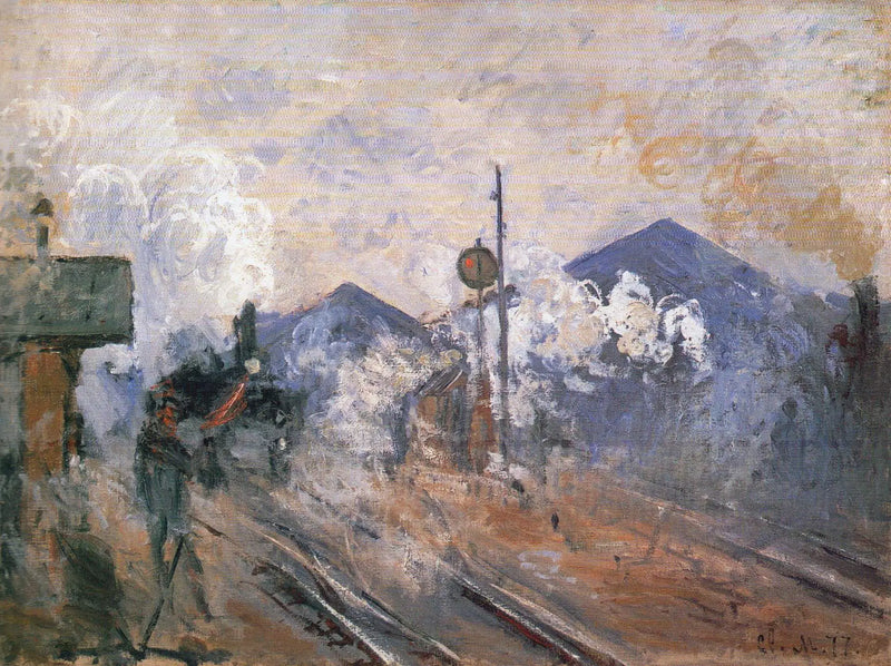 Sporene ved udgangen af Saint-Lazare station - Claude Monet