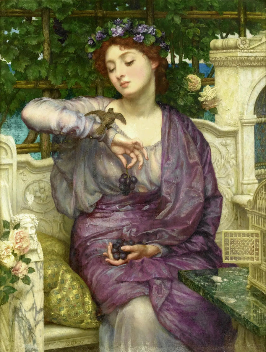Lesbia og hendes spurv - Edward Poynter