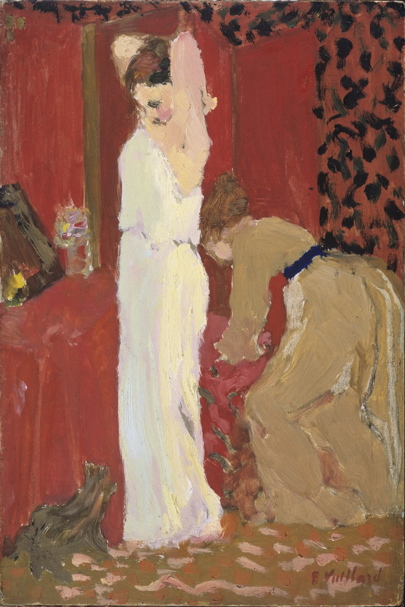 L'Essaiage ; Skuespillerinde i sit loge - Édouard Vuillard