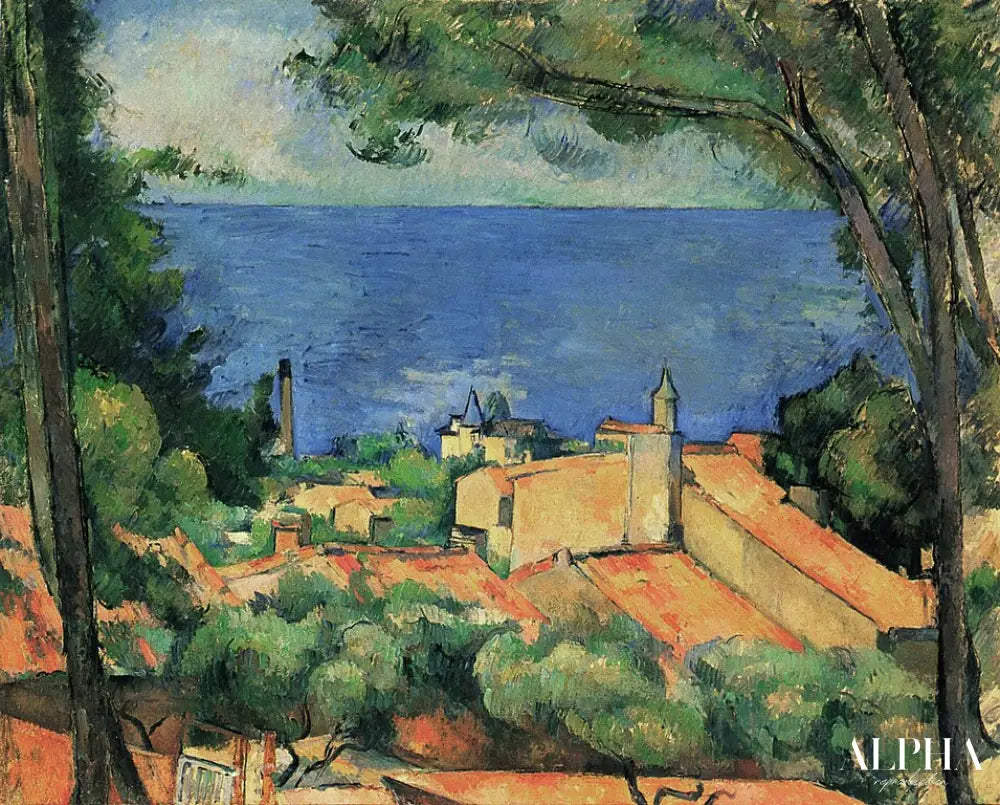 L'Estaque aux toits rouges - Paul Cézanne - Reproductions de tableaux et peintures haut de gamme