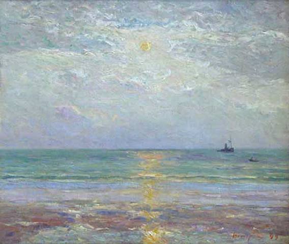 Måneopgang ved skumringen - Maxime Maufra