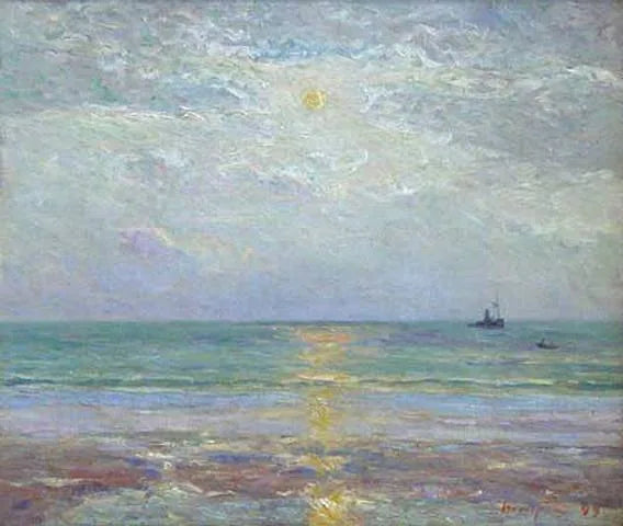 Måneopgang ved skumringen - Maxime Maufra