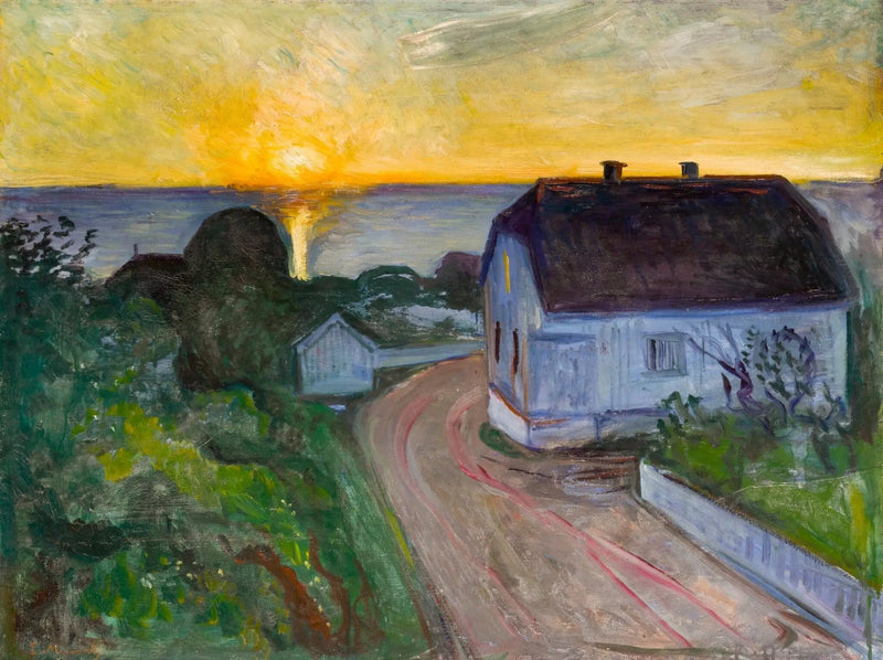 Solopgang ved Åsgårdstrand - Edvard Munch