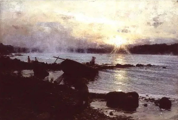 Solopgang over Dvina vestlige - Ilya Repin