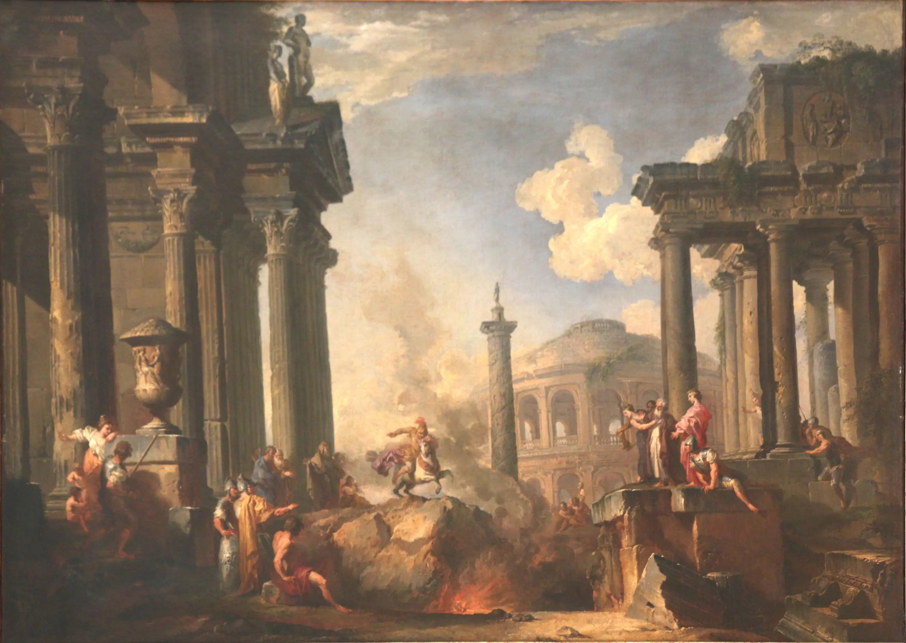 L’explication de Marcus Curtius - Giovanni Paolo Panini - Alpha Reproduction