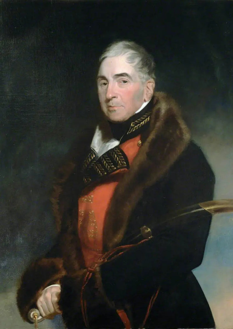 Løjtnantgeneral (senere general) Thomas Graham (1748–1843), baron Lynedoch, iført en pelsforet frakke over generaluniformen - Thomas Lawrence