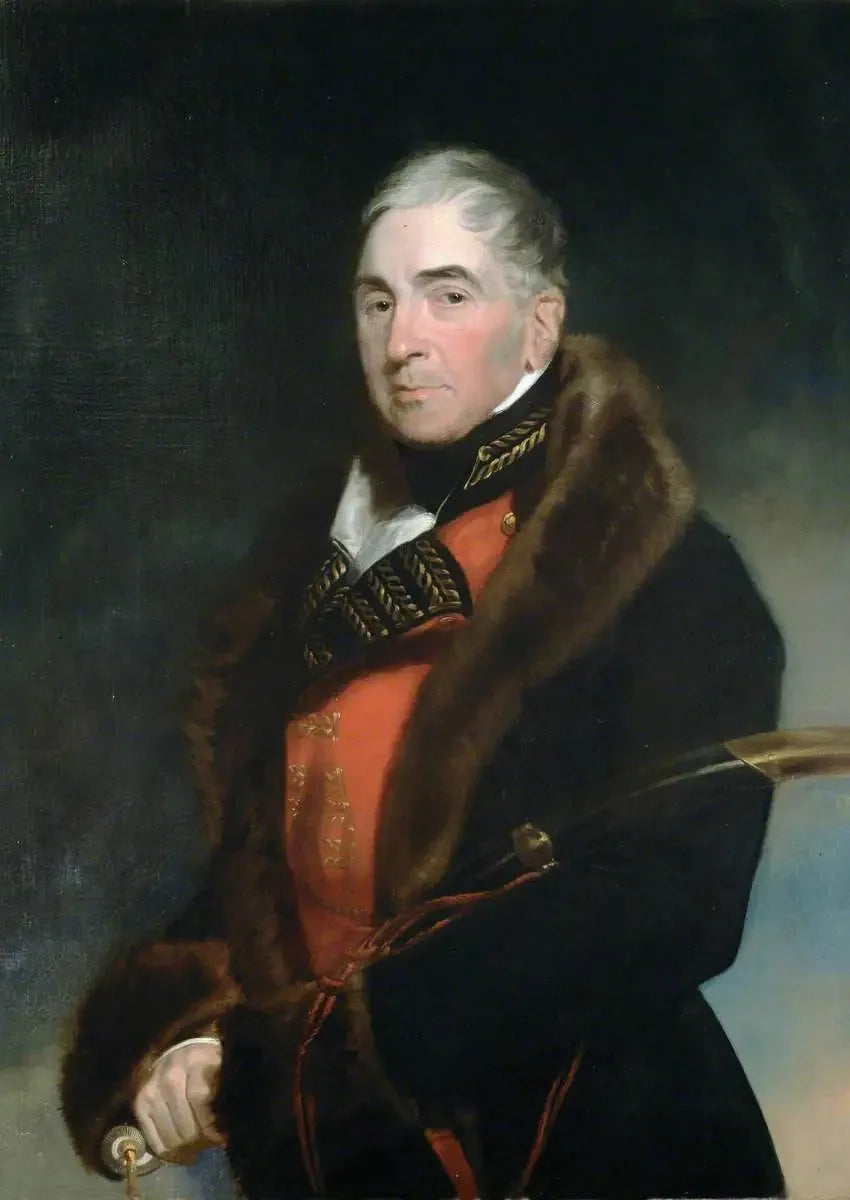 Løjtnantgeneral (senere general) Thomas Graham (1748–1843), baron Lynedoch, iført en pelsforet frakke over generaluniformen - Thomas Lawrence