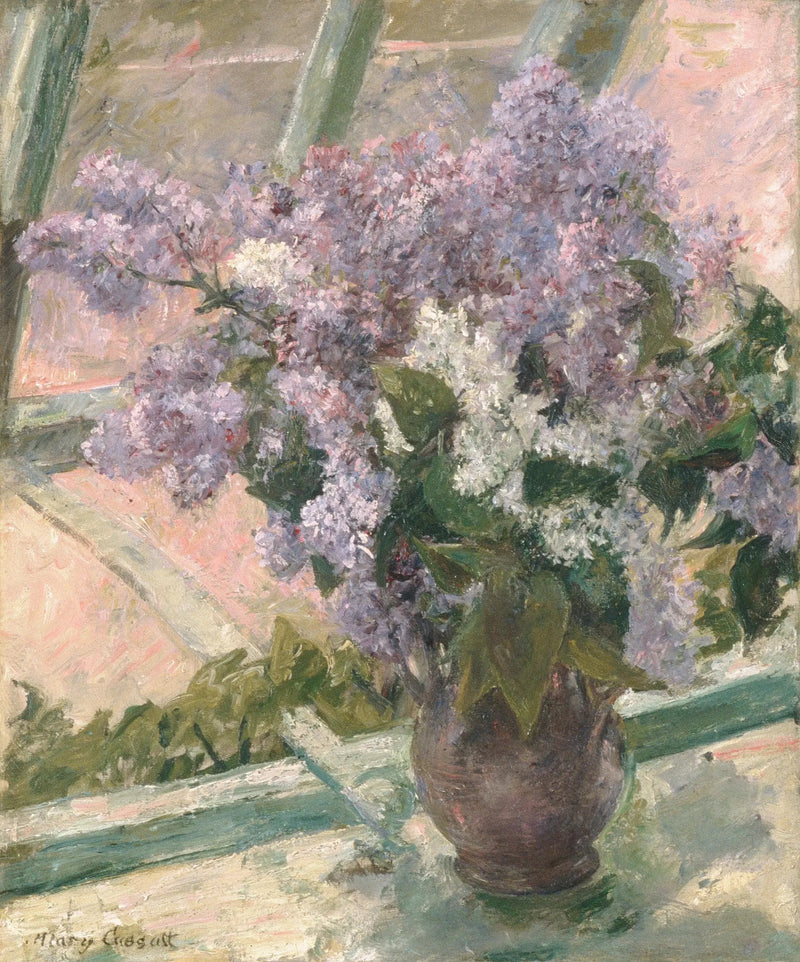 Lilac ved et vindue - Mary Cassatt