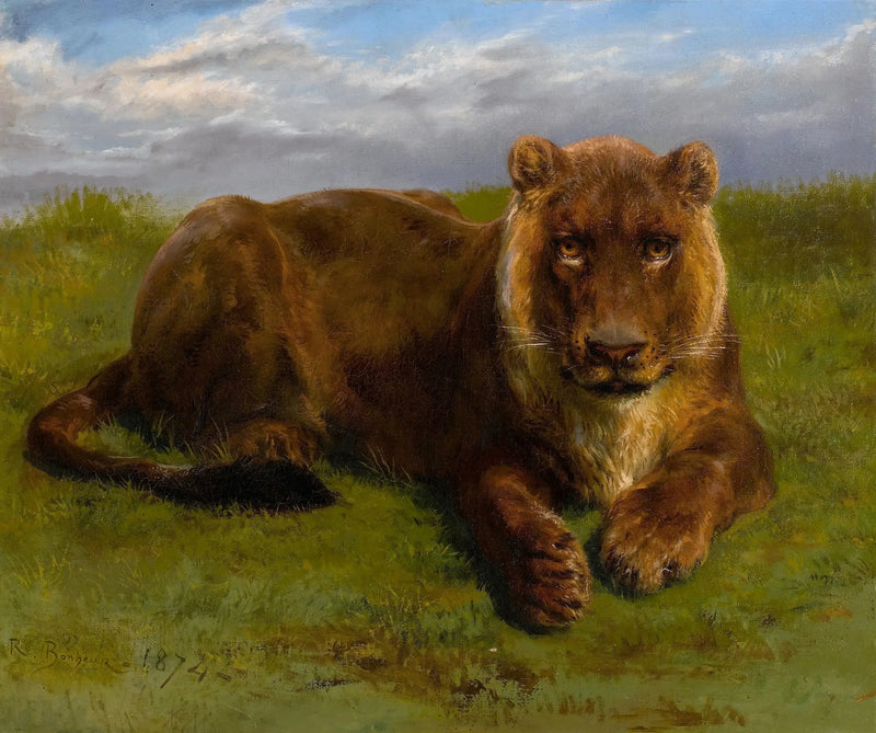 Løvinne poserende - Rosa Bonheur