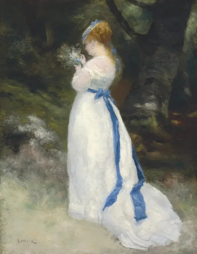 Lise med en buket vilde blomster - Pierre-Auguste Renoir