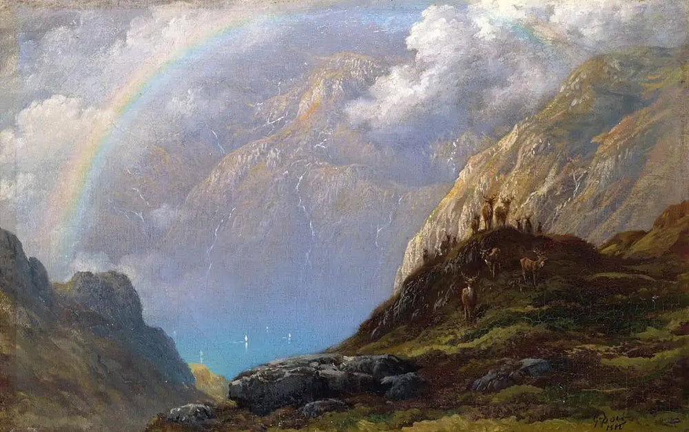 Loch Carron, Écosse - Gustave Doré image 1 reproduction de peinture à l’huile