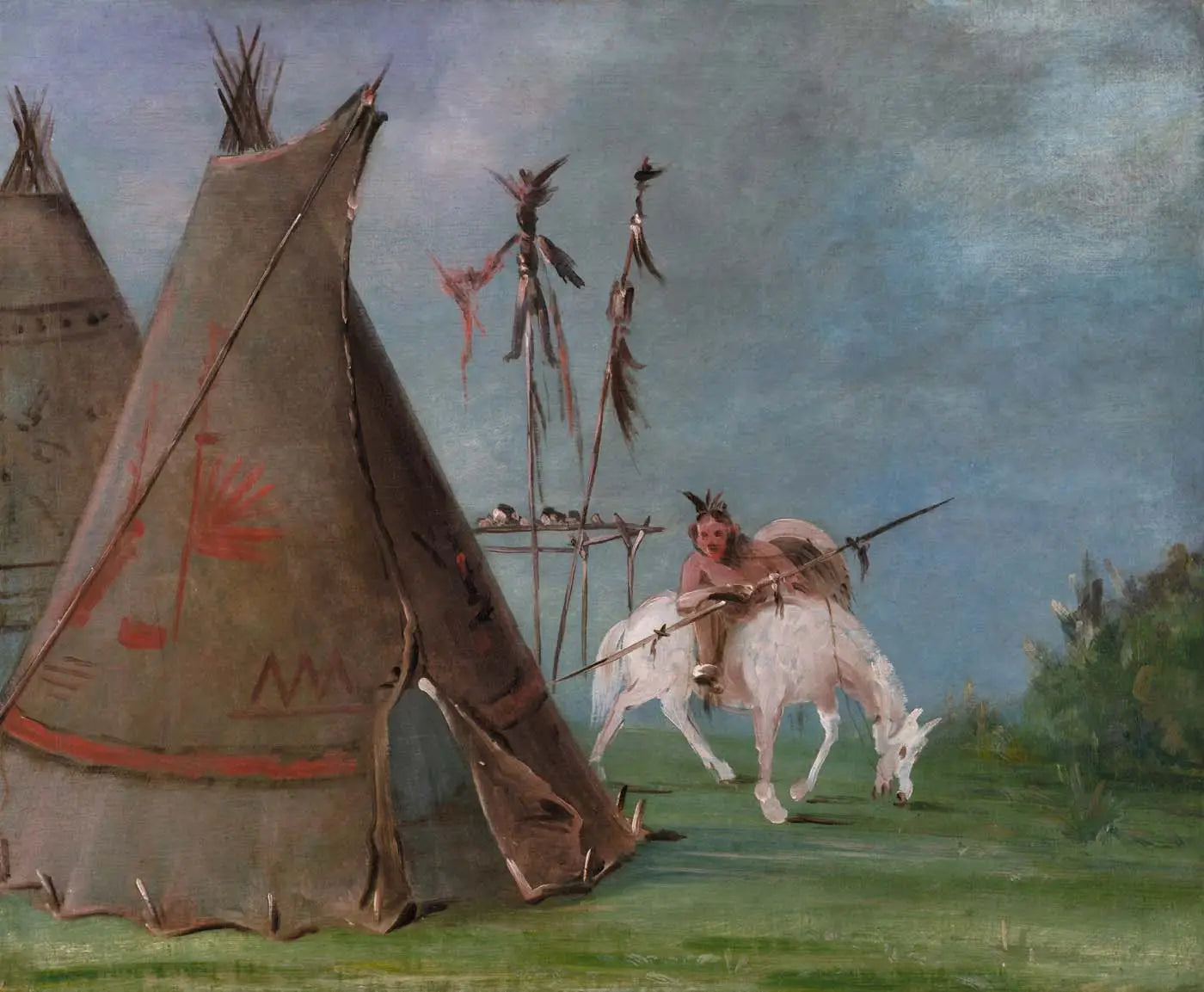 Loge Comanche des Peaux de Buffle - George Catlin - Alpha Reproduction
