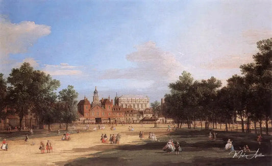 Londres : le Old Horse Guards et le Banqueting hall - Giovanni Antonio Canal - Reproductions de tableaux et peintures haut de gamme