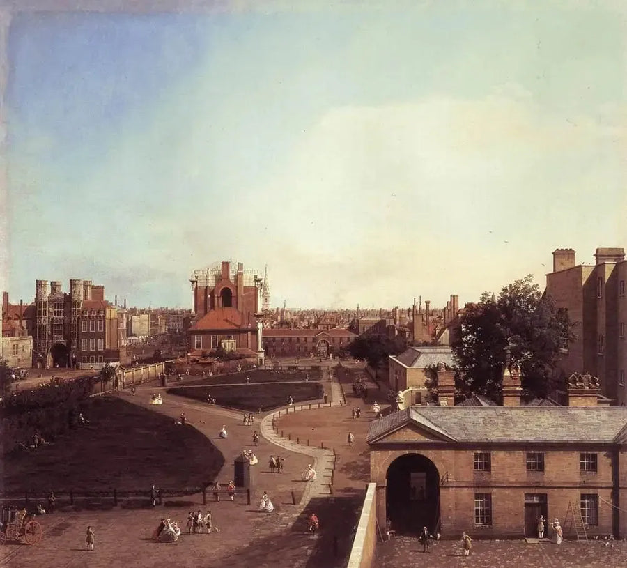 London: Whitehall og Privy Garden fra Richmond House - Canaletto