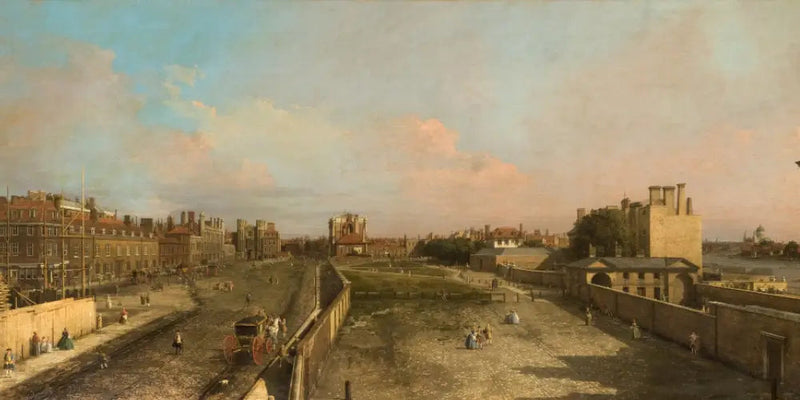 London: Whitehall og Privy Garden, udsigt mod nord - Canaletto