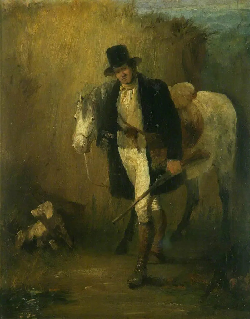 Lord Ellesmere og hans pony, « Jack » - Edwin Henry Landseer