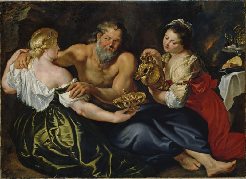 Lot og hans døtre i en klippehule - Peter Paul Rubens