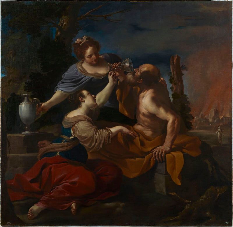 Lot og hans døtre - Guercino