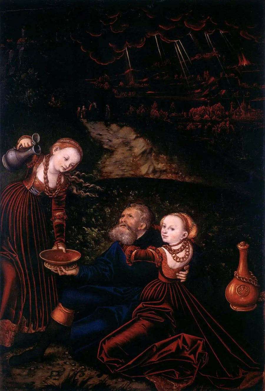 Lot og hans døtre - Lucas Cranach den Ældre