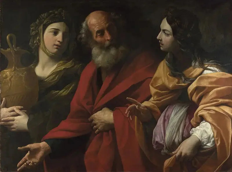 Lot og hans døtre forlader Sodoma - Guido Reni