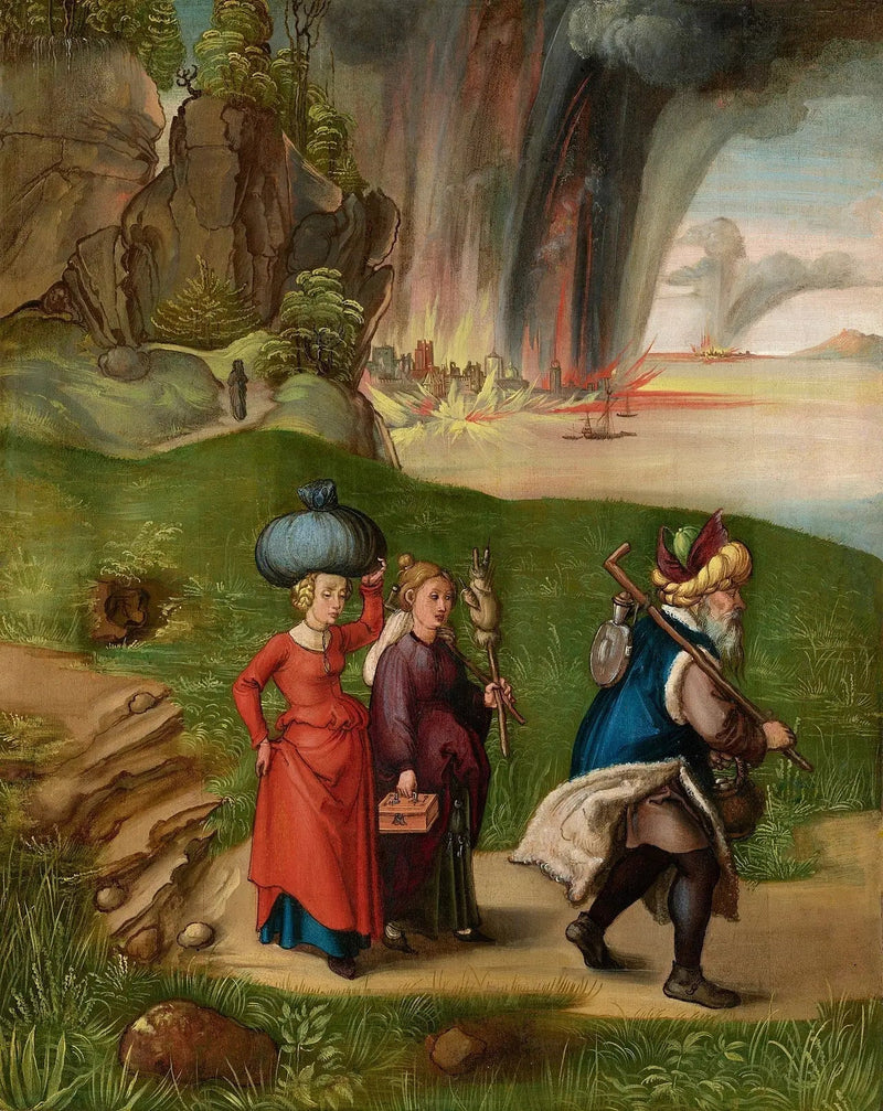 Lot og hans døtre [revers] - Albrecht Dürer