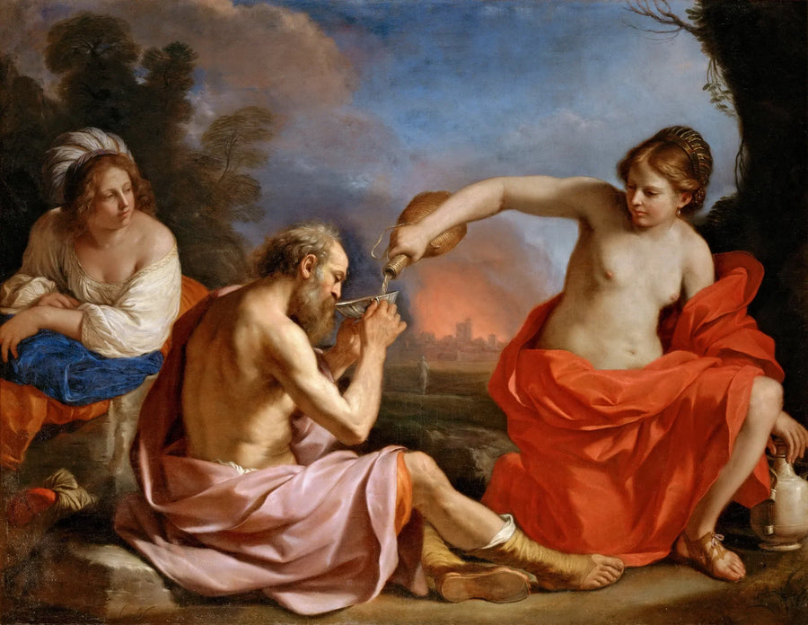 Loth og hans Døtre - Guercino